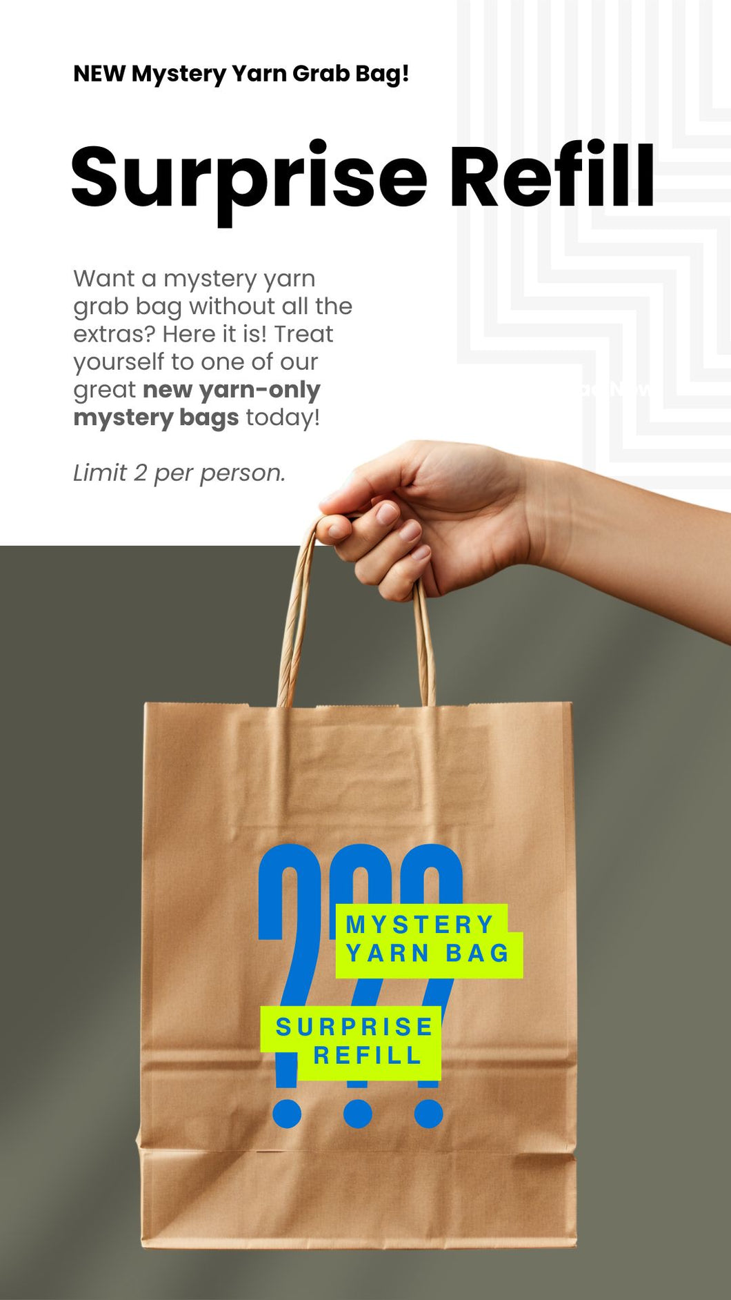 NEW Mystery Yarn - Surprise Yarn Refill Bag!