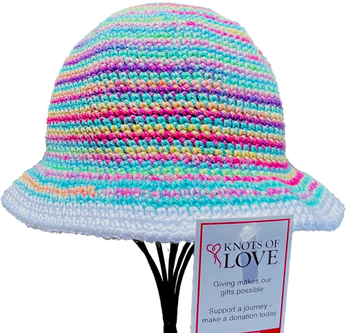 claire ~ crochet bucket hat pattern by knots of love