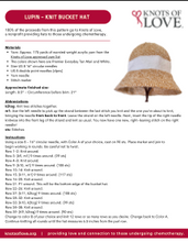 Load image into Gallery viewer, Lupin ~ Knit Bucket Hat Pattern ~ by Knots of Love