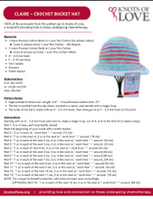 Load image into Gallery viewer, claire ~ crochet bucket hat pattern by knots of love