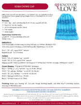 Load image into Gallery viewer, Chemo Cap Knit Pattern Aloha